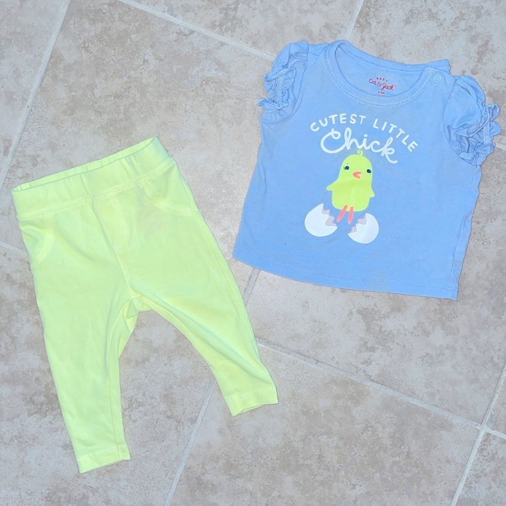 Adorable‎ 2 Piece Spring Chick Outfit 3-6M​